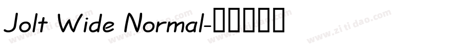 Jolt Wide Normal字体转换
